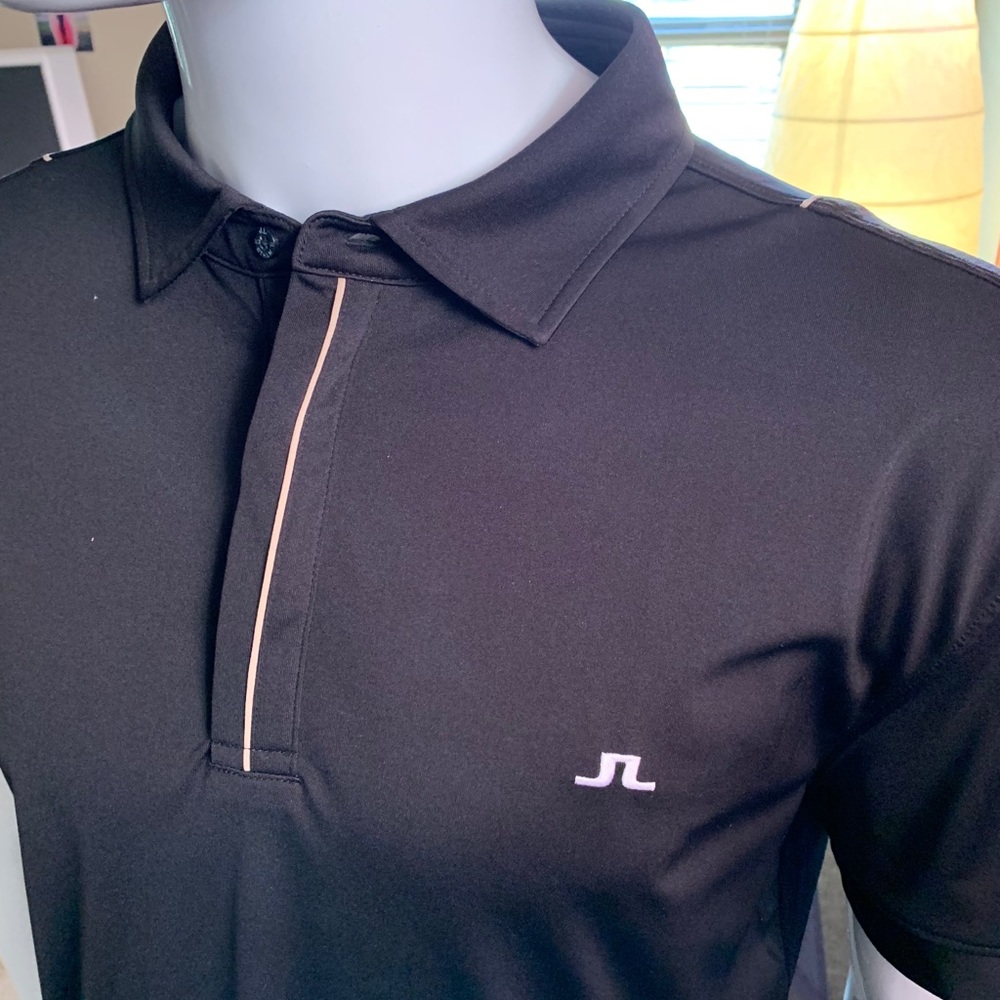 J Lindeberg men’s XXL Slim Fit Black Golf Polo